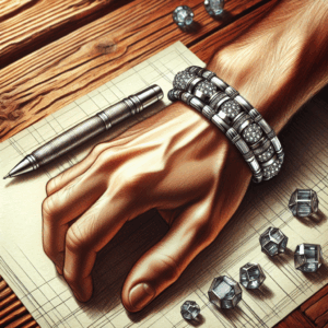 GAVU Men’s Stainless Steel Cubic Beaded Bracelet, Crystal Bracelet for Men