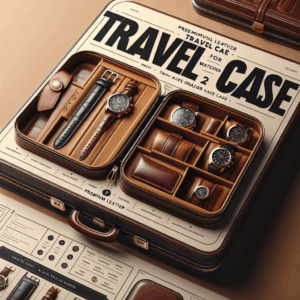 Watch Travel Case for 2 Watches/Premium Leather-Watch Storage box/Travel Organizer Case for Men