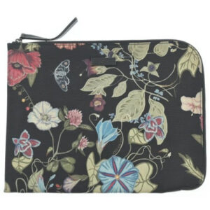 Gucci Flora Clutch Bag Black Green Blue Flower Pattern Vintage Authentic