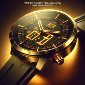 GOLDEN HOUR Ultra-Thin Minimalist Sports Waterproof Digital Watches Men with Wide-Angle Display Rubber Strap Wrist Watch for Men Women