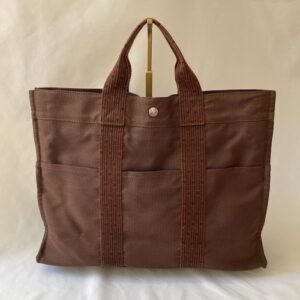 Hermes handbag Air Line Tote MM Brown canvas used tote bag for men and women
