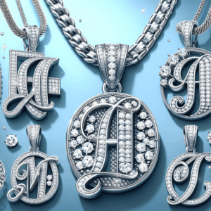Polar Light Diamonds Sterling Silver Block or Script Initial Pendant Necklace with Canadian Diamonds, Select Your Initial A, B, C, D, E, F, G, H, I, J, K, L, M, N, O, P, Q, R, S, T, U, V, W, X, Y, Z on Rolo or Block Chain