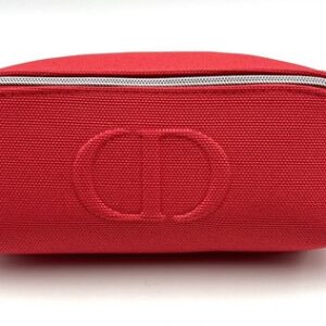 New! Christian Dior Cosmetic  Makeup Bag  Pouch Clutch Pencil Case ~ Red