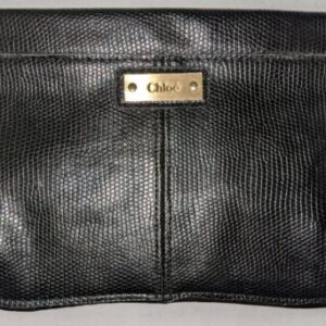 AUTHENTIC CHLOE SNAKE PRINT BLACK MAGNETIC MAKEUP BAG AUTHENTIC CHLOE SNAKE PRINT BLACK MAGNETIC MAKEUP BAG