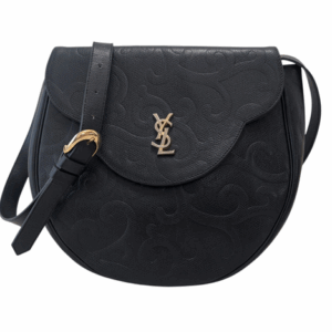 *Rare* Yves Saint Laurent Shoulder Bag Arabesque Leather Black YSL Authentic *Rare* Yves Saint Laurent Shoulder Bag Arabesque Leather Black YSL Authentic