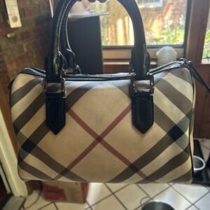 Burberry Women’s Bowling Bag Handbag Authentic Used with Minor Wear