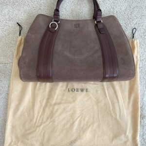 LOEWE Suede Camoscio Leather Shoulder Hand Bag Brown LOEWE Suede Camoscio Leather Shoulder Hand Bag Brown