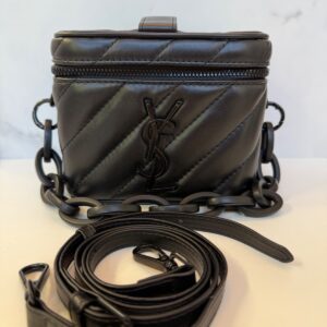 YSL Beaute Vanity Purse VIP GIFT YVES Saint Laurent Bag Black Quilted Chain NEW
