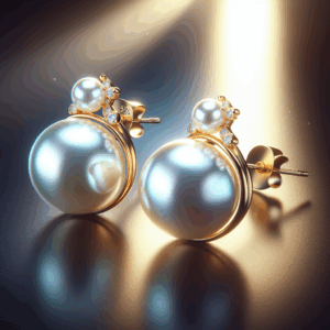 PAVOI Freshwater Gold Pearl Earrings for Women – 925 Sterling Silver Pearl Earrings Stud – Fashion Jewelry for Women