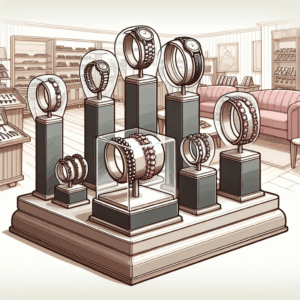 4PCS Watch Display Stand Clear Bracelet Jewellery Watch Display Stand Holder Organizer for Home Store Shop (Large and Small Sizes)