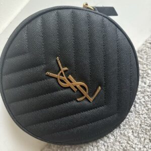 Saint Laurent YSL Black Leather Mini Crossbody Shoulder Bag
