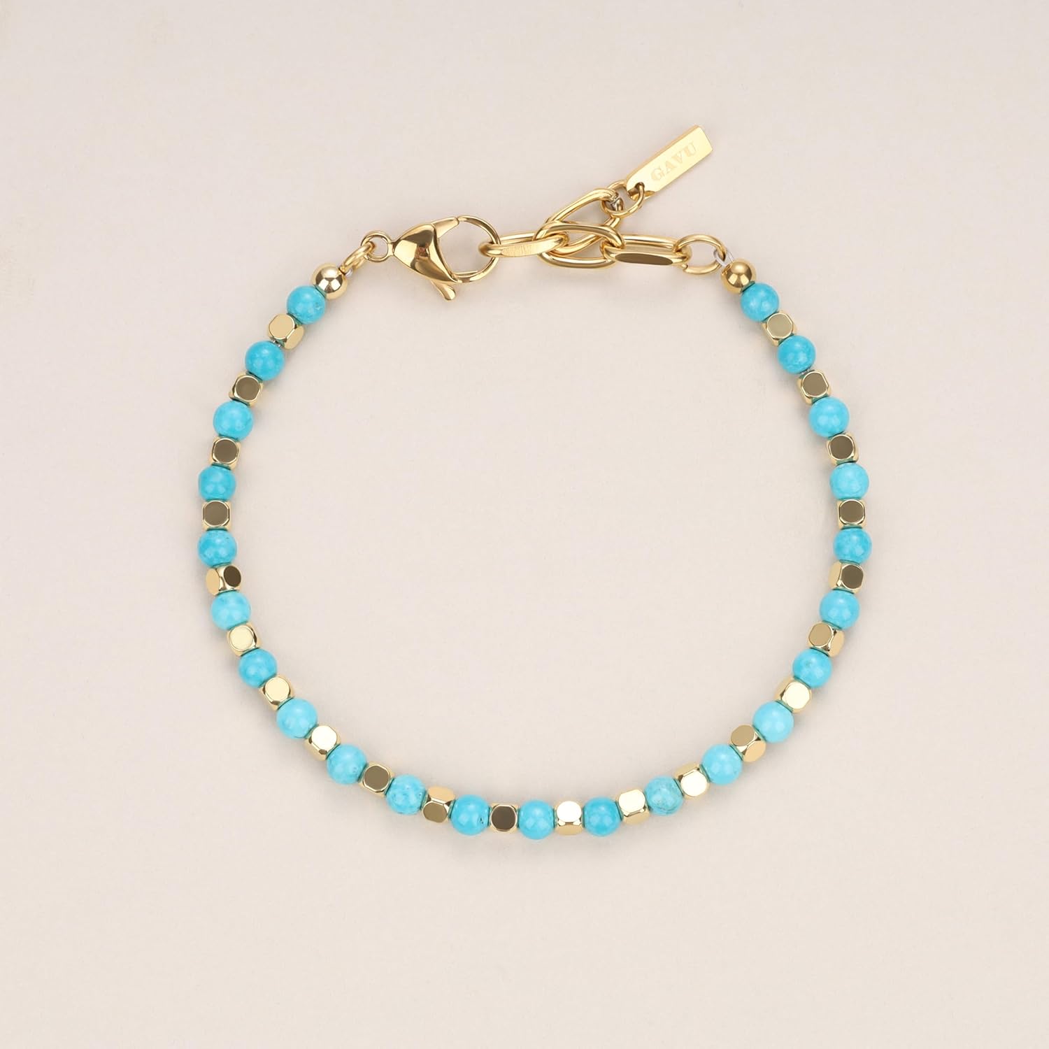 GAVU Men’s Stainless Steel Cubic Beaded Bracelet, Crystal Bracelet for Men - Image 3