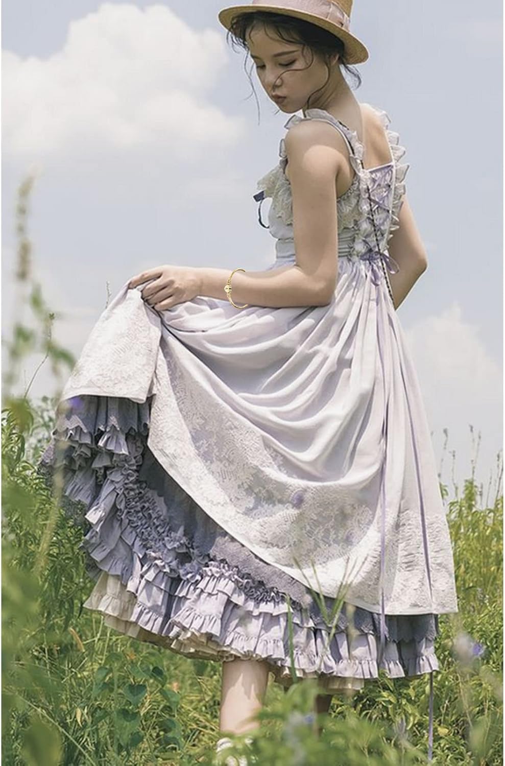 Luluadorn Initial A to Z Letter Bracelets Gold Plated Stainless Steel 26 Letters Alphabet Heart Name Cuff Bracelet Expandable - Image 4