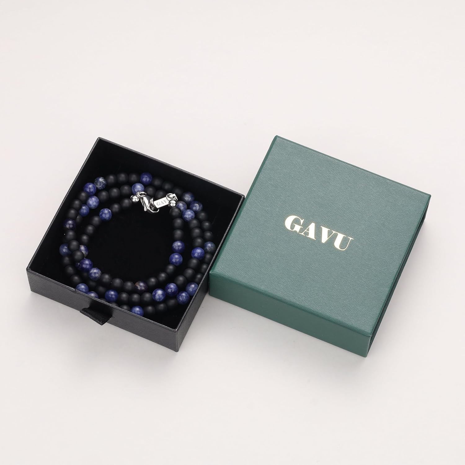 GAVU Matte Onyx Necklace, Crystal Beaded Necklace for Men, Men's Crystal Necklace 50cm/55cm/60cm/65cm - Image 6