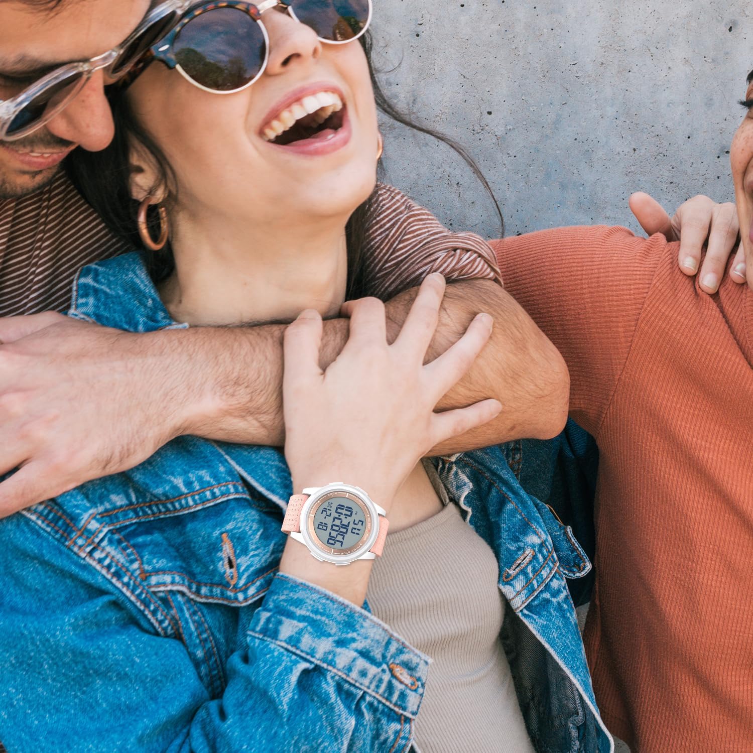 GOLDEN HOUR Ultra-Thin Minimalist Sports Waterproof Digital Watches Men with Wide-Angle Display Rubber Strap Wrist Watch for Men Women - Image 7