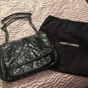 Yves Saint Laurent Niki Medium Black Leather Bag