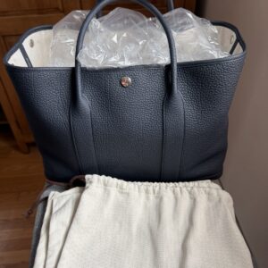 HERMÈS Garden Party Tote 36 Bag Color Bleu Indigo, Neganda Includes 7RP Insert
