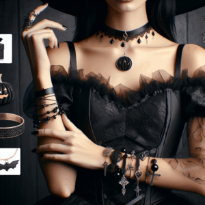 Witch Costume Women Halloween Necklace Black Choker Gothic Bracelet Accessories Halloween Jewelry Gifts