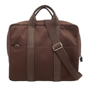 HERMES Acapulco Ordinatur Toile/Chevron Shoulder Bag Brown