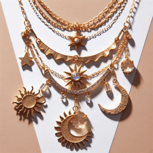 DoubleNine Multilayer Necklace Sun Star Golden Crescent Pendant Gold Medal Sequins Women Crystal Necklace Layered Delicate Collar DoubleNine Multilayer Necklace Sun Star Golden Crescent Pendant Gold Medal Sequins Women Crystal Necklace Layered Delicate Collar