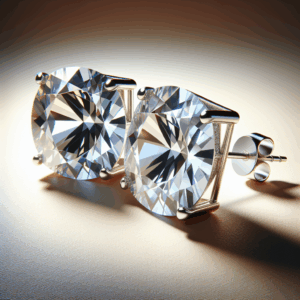 HAIAISO Cubic Zirconia Stud Earrings | 18K White Gold Plated Hypoallergenic Sterling Silver Post Earrings | Brilliant Large CZ Halo Stud Earrings for Women Men