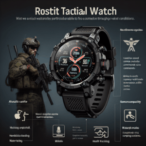 Military Smart Watches for Men Make/Answer Call, 1.96” AMOLED Display Voice Assistant, Health Tracking, Military Outdoor Tactical Smartwatch with100+ Sport Modes, 5ATM Waterproof Rugged iOS Android