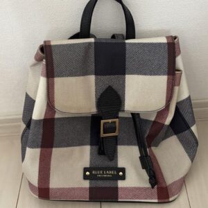 BURBERRY Blue Label Nova Check Adjustable Backpack Bag Canvas Women Used Auth