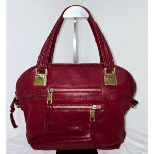 Chloe RARE Angie Red Leather 2Way Satchel Bag