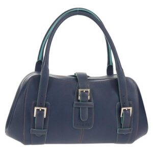 LOEWE Sender Shoulder Bag Leather Navy Silver Auth yk19723V LOEWE Sender Shoulder Bag Leather Navy Silver Auth yk19723V