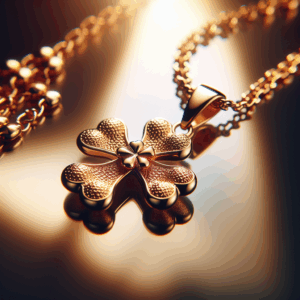 Gold Plated Budded Cross Necklace Clover Crosses Pendant Gold Necklace for Women Mom Sister Brother