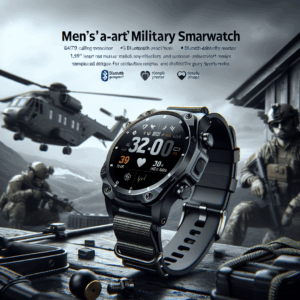 Military Smart Watches for Men with Bluetooth Call, 1.39″HD Tactical Fitness Watch, 24/7 Heart Rate Sleep Monitor, Smart Watch for Men 110+ Sport Modes,30Day,IP68 Waterproof Smartwatch for Android iOS