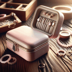 Vlando Small Travel Jewelry Box Organizer – Display Case for Girls Women Gift Rings Earrings Necklaces Storage with Mirror, Pink