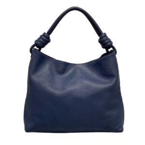 Auth LOEWE Flamenco Hobo Navy Leather Shoulder Bag Auth LOEWE Flamenco Hobo Navy Leather Shoulder Bag