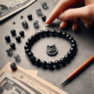 Money Attraction Cat Bracelet – Black Obsidian Women Bracelets -Wealth Prosperity Abundance Stone Bead Bracelet, Entrepreneur Business Luck Beaded Bracelets,Spiritual Mood Energy Cute Protection Stretch Bracelet,Health Good Luck Feng Shui Bracelets For Women Gifts For Women