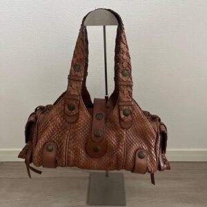 CHLOE Silverado Shoulder Bag Brown Leather Women Pre-owned Rare Authentic