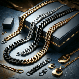 ChainsHouse Chain Cuban Necklace for Men Women, Stainless Steel/Black/14K Gold Plated Curb Link Necklace, 4mm/6mm/9mm/13mm Wide, 14″-30″ Length-Send Gift Box