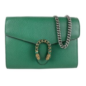 Auth GUCCI Dyonisus Crossbody Shoulder Bag Chain Wallet Green Leather – z7524 Auth GUCCI Dyonisus Crossbody Shoulder Bag Chain Wallet Green Leather – z7524
