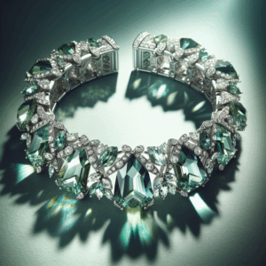Swarovski Mesmera bracelet, Mixed cuts, Green, Rhodium Finished