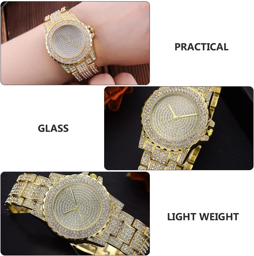 HEMOBLLO Stainless Steel Watch Womens Watches Luxury Ladies with Movement Crystal Rhinestone Diamond ES for Women Stainless Steel Wrist Dress Casual - Image 5