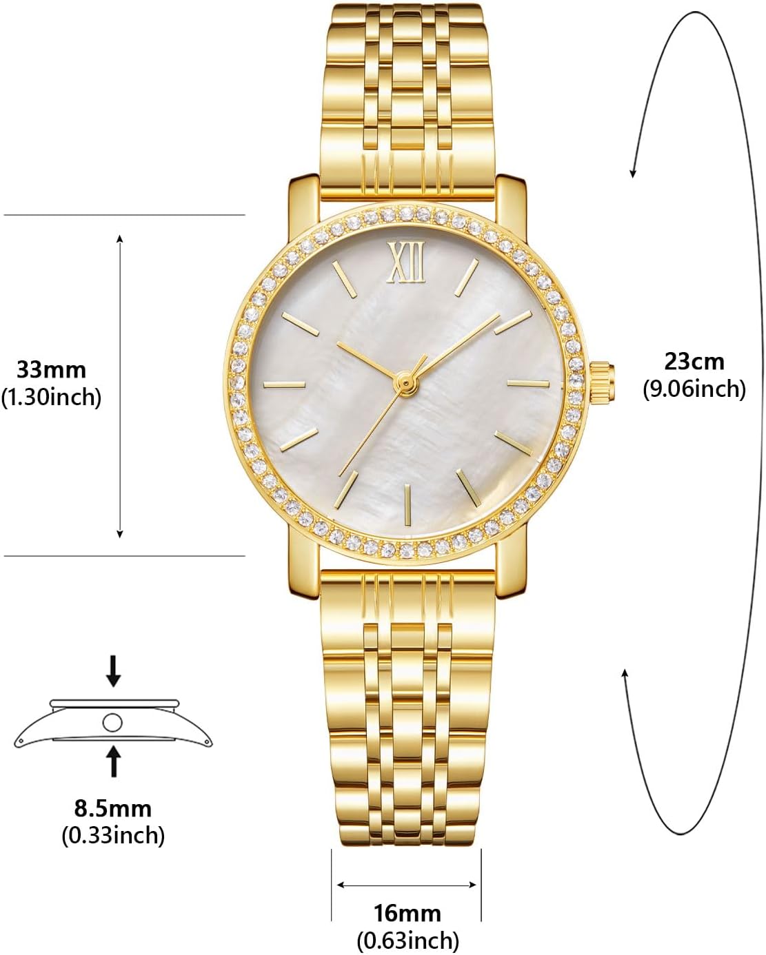 CIVO Womens Watch Minimalist Easy to Read Quartz Wrist Watch Waterproof Stainless Steel Fashion Ladies Watch with Unique Analog Dial Design - Image 7