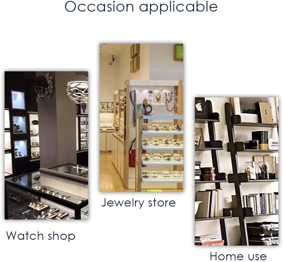 Watch Box Display Case for Men, 5 Slot Glass Storage Box Organizer Watch Jewelry Display Box(White) - Image 9