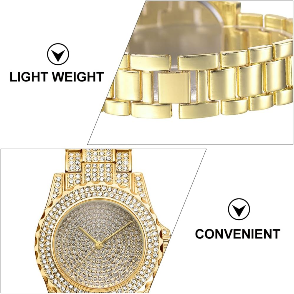 HEMOBLLO Stainless Steel Watch Womens Watches Luxury Ladies with Movement Crystal Rhinestone Diamond ES for Women Stainless Steel Wrist Dress Casual - Image 8