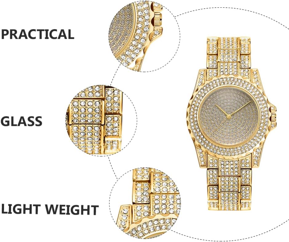 HEMOBLLO Stainless Steel Watch Womens Watches Luxury Ladies with Movement Crystal Rhinestone Diamond ES for Women Stainless Steel Wrist Dress Casual - Image 7