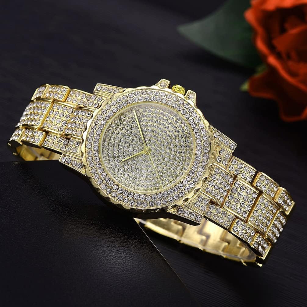 HEMOBLLO Stainless Steel Watch Womens Watches Luxury Ladies with Movement Crystal Rhinestone Diamond ES for Women Stainless Steel Wrist Dress Casual - Image 2