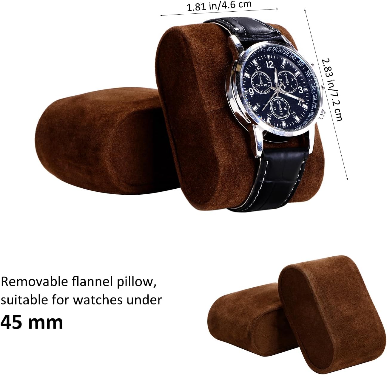 BEWISHOME 12-Slot Watch Box, 2-Layer Watch Case With Large Glass Lid, Mens Jewelry Box, Watch Display Case with Removable Watch Pillows, Watch Holder Organizer Watch Storage for Men Espresso SSH12Z - Image 8