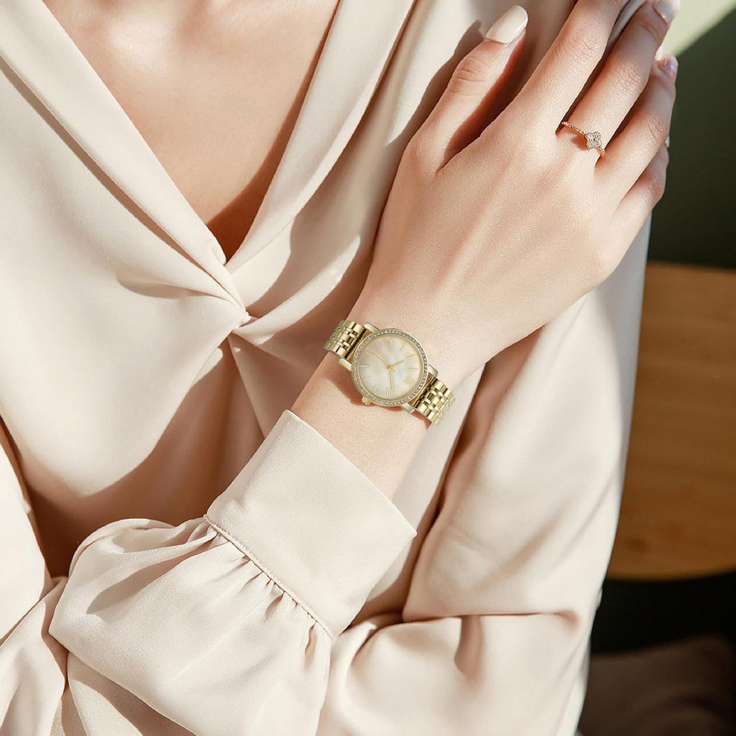 CIVO Womens Watch Minimalist Easy to Read Quartz Wrist Watch Waterproof Stainless Steel Fashion Ladies Watch with Unique Analog Dial Design - Image 5