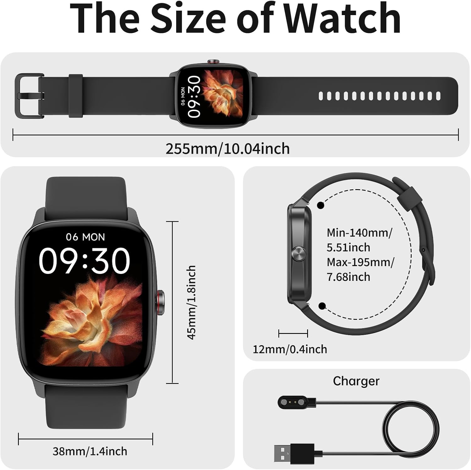 Smart Watches for Men Women, with Bluetooth Calling, 1.85" Screen DIY Dial Smartwatch for Android iPhone. 100+ Sports Modes, Heart Rate Sleep Monitor, AI Built-in Fitness Tracker, IP68 Waterproof - Image 9