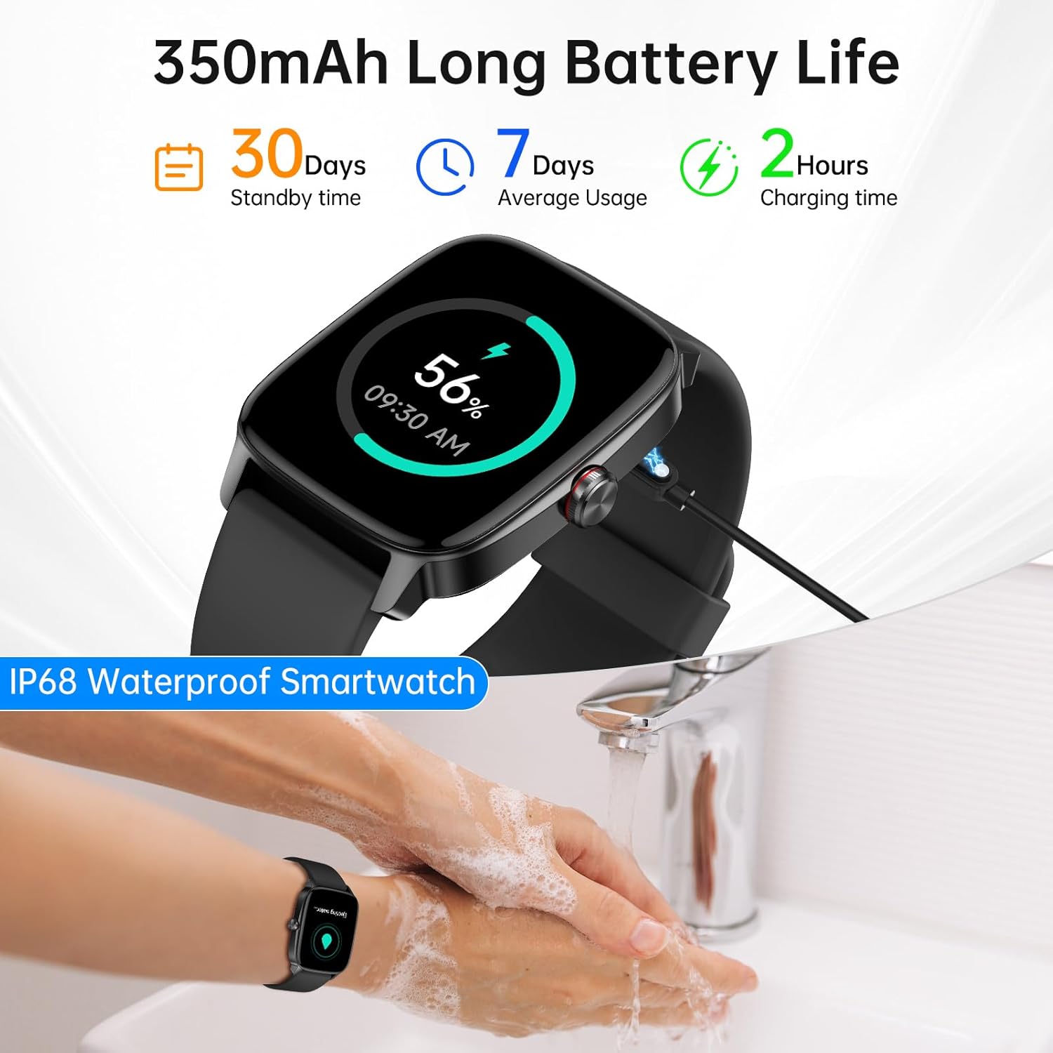 Smart Watch for Men Women, Bluetooth Call Smartwatch with AI Voice, 1.85" HD DIY Dial Fitness Watch, Heart Rate/SpO2/Steps/Sleep Monitor, 100+ Sports Modes, IP68 Waterproof Watch for Android iOS - Image 8