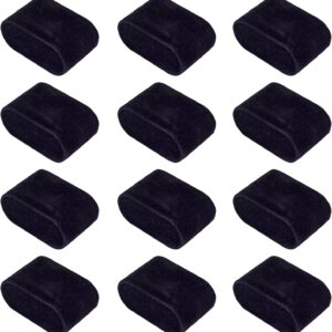 PH PandHall 12pcs Velvet Watch Bracelet Pillows Black Bangle Pillows Jewelry Display Racks for Small Business Sales Home Bracelet Watch Display Storage, 2.8×1.7×1.3 Inch