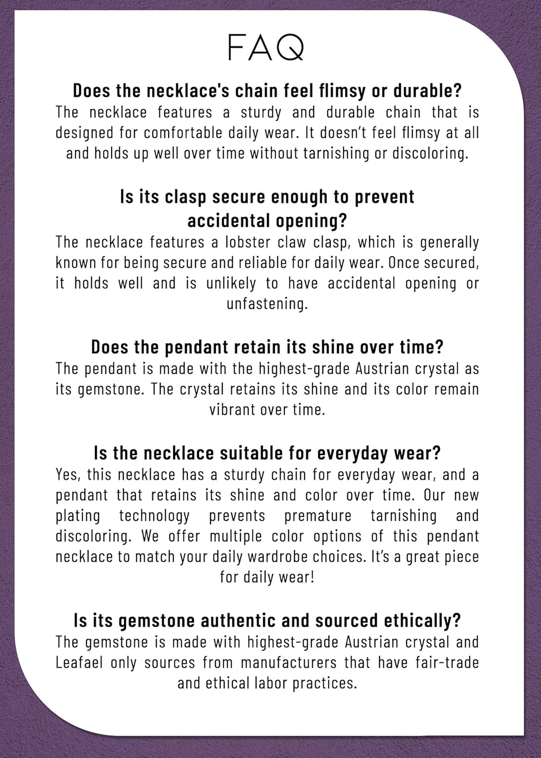 Leafael Infinity Love Heart Pendant Necklace, Necklaces for Women with Birthstone Crystal, Jewelry for Women with Premium Crystals, 18+2 Inch Chain Extender - Image 8